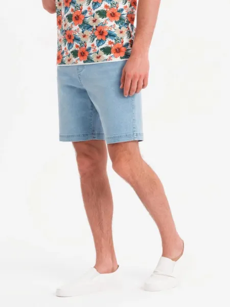 Originálne pánske kraťasy rifľové- svetlomodré