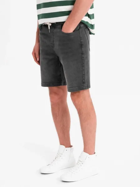 Originálne pánske kraťasy rifľové- šedé