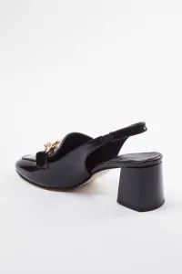 Trendyol Black Chain Detailed Women's Classic Block Heel Shoes