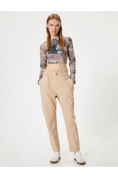 Koton High Waist Baggy Denim Pants Cotton - Baggy Jeans