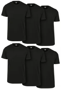 Basic T-shirt 6-pack blk/blk/blk/blk/blk/blk