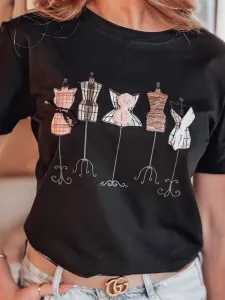 Dámske tričko s potlačou MANETEE čierne