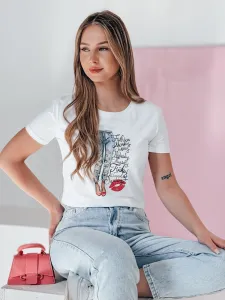 Dámske tričko s potlačou TRENDAY biele
