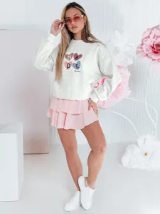 Dámska oversize mikina s potlačou srdiečok