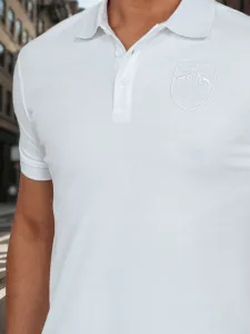 Biele pánske polo tričko s nášivkou