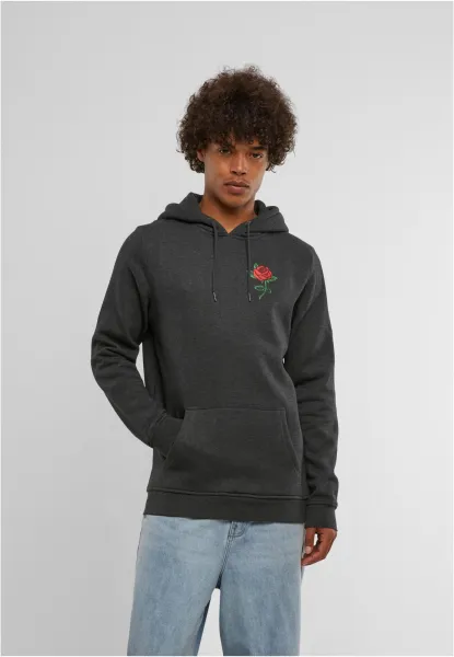 Men's Rose Hoody Sweatshirt - Grey