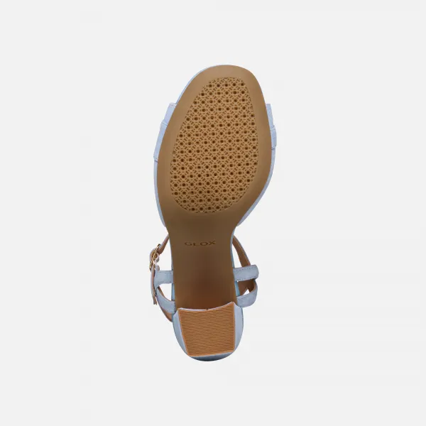 Light blue women's sandals Geox New Eraklia 80 - Women's