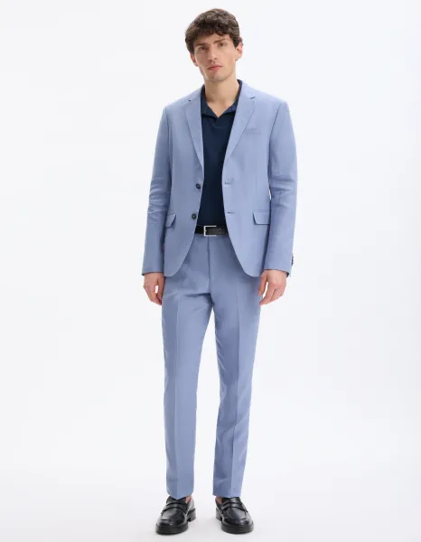 Celio Linen Jacket slim Buhot2 - Men's