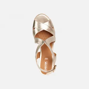 Gold women's sandals Geox Ponza - Women's