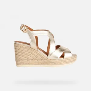 Gold women's sandals Geox Ponza - Women's