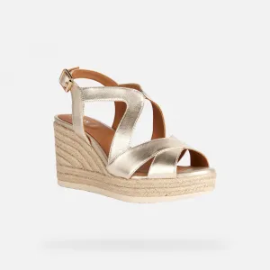 Gold women's sandals Geox Ponza - Women's