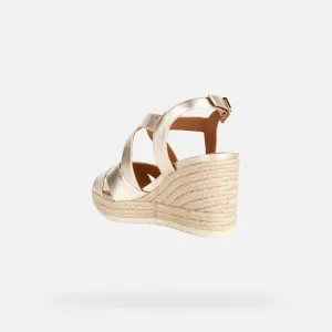 Gold women's sandals Geox Ponza - Women's