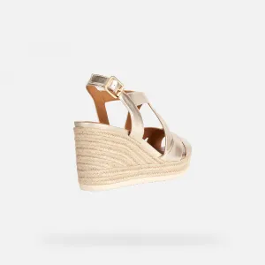 Gold women's sandals Geox Ponza - Women's
