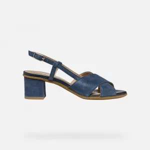 Dark blue women's sandals Geox Aurely 50 - Women's