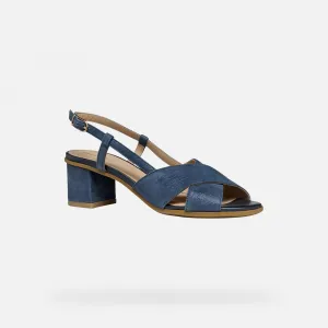 Dark blue women's sandals Geox Aurely 50 - Women's