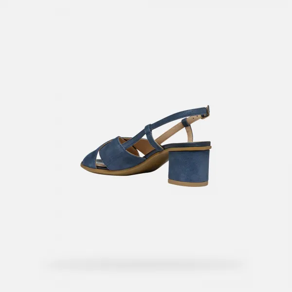 Dark blue women's sandals Geox Aurely 50 - Women's