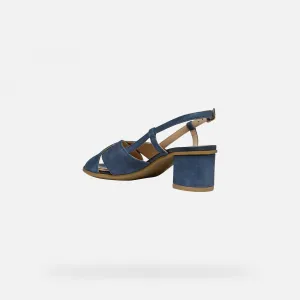 Dark blue women's sandals Geox Aurely 50 - Women's