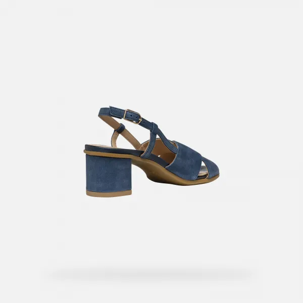 Dark blue women's sandals Geox Aurely 50 - Women's