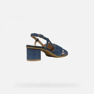 Dark blue women's sandals Geox Aurely 50 - Women's