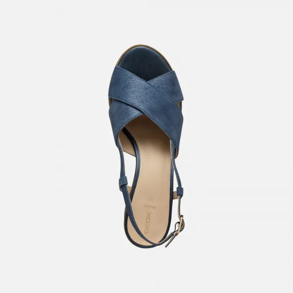 Dark blue women's sandals Geox Aurely 50 - Women's