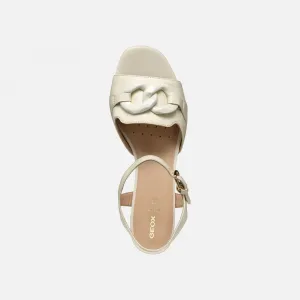 Cream women's sandals Geox New Eraklia 50 T - Women's