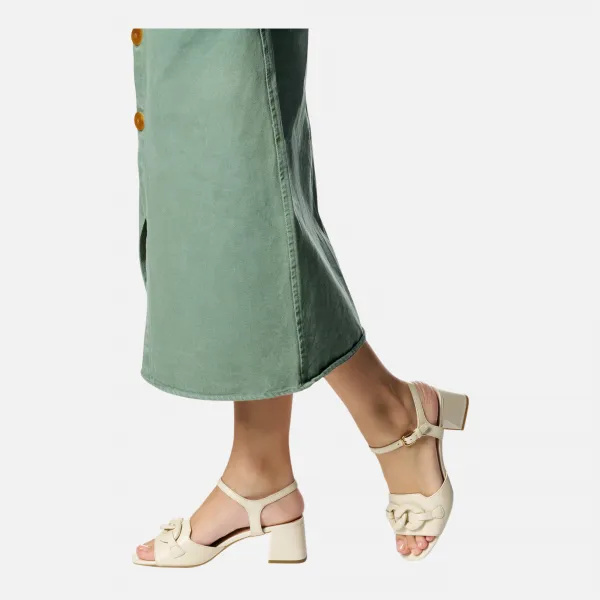 Cream women's sandals Geox New Eraklia 50 T - Women's