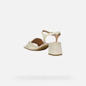 Cream women's sandals Geox New Eraklia 50 T - Women's