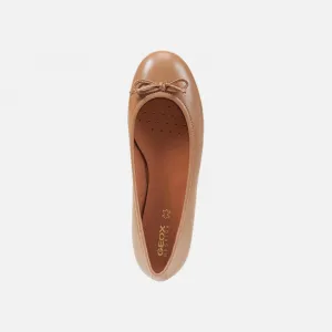 Brown women's ballet flats Geox Palmaria - Women's