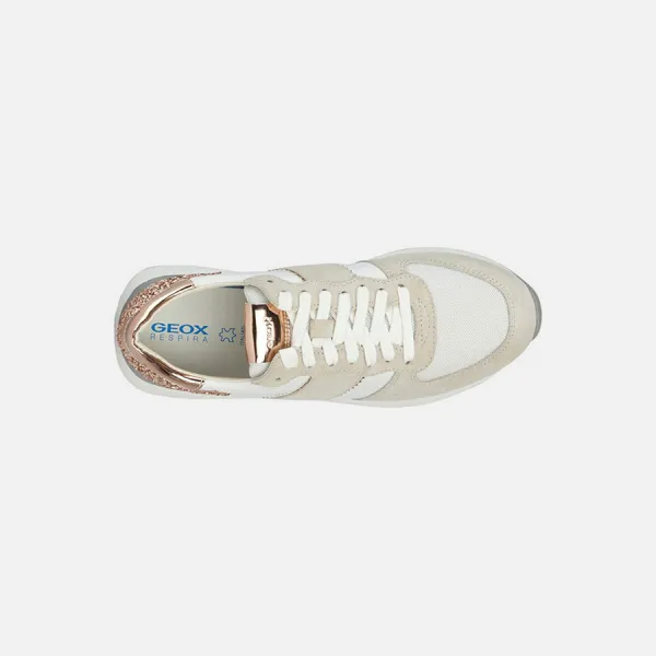 Beige women's sneakers Geox Spherica Vseries A - Women's