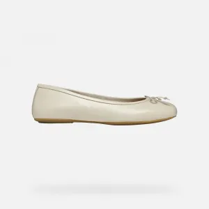 Cream women's ballet flats Geox Palmaria - Women's