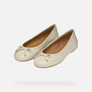Cream women's ballet flats Geox Palmaria - Women's