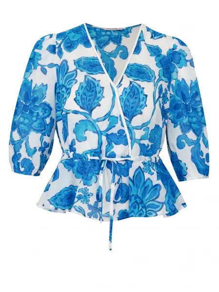 Blue Women's Patterned Blouse ORSAY - Women's
