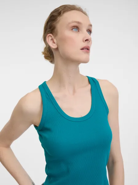 Turquoise women's crop tank top ORSAY - Women's