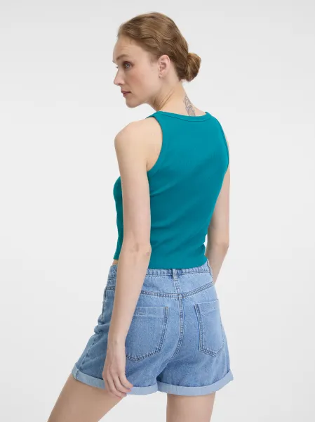 Turquoise women's crop tank top ORSAY - Women's