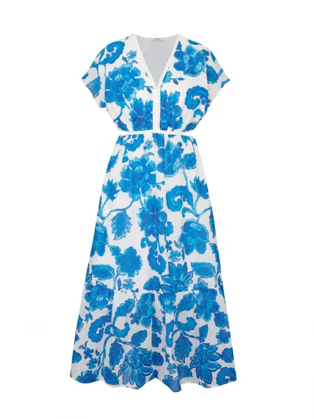 Blue women's patterned dress ORSAY - Women's