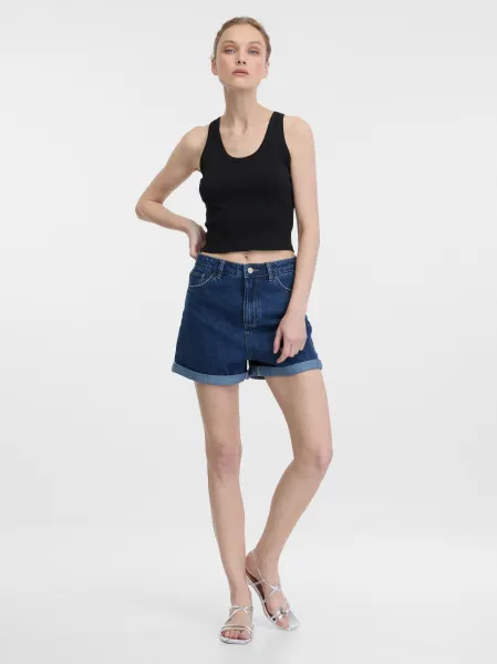 Black women's crop tank top ORSAY - Women's