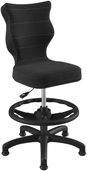 ENTELO Detská stolička Petit Black 3 HC+F s oporným kruhom, čierna Velvet 17