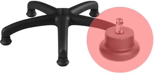 ENTELO Detská stolička Petit Black 3 HC+F s oporným kruhom, čierna Velvet 17