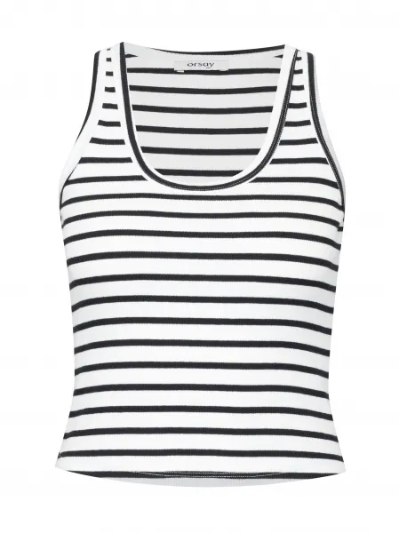 Black and white women's crop tank top ORSAY - Women's