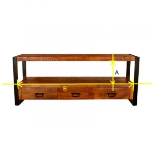 indickynabytok.sk - TV stolík Retro 150x60x45 indický masív mango