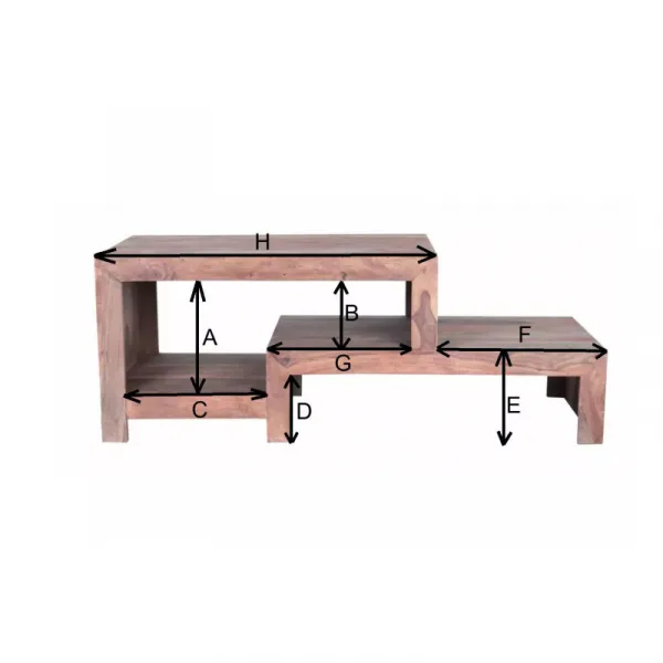 indickynabytok.sk - TV stolík Tara 120x45x45 indický masív palisander