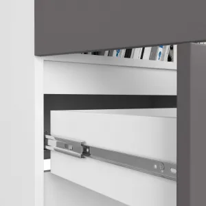 Ak furniture Knižnica R 60 cm CLP biela/grafit