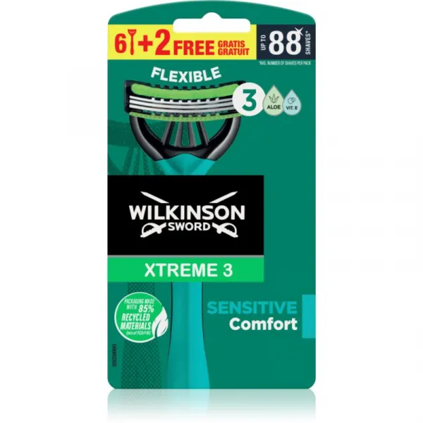 Wilkinson Sword Xtreme 3 Sensitive jednorázové holiace strojčeky pre mužov 8 ks
