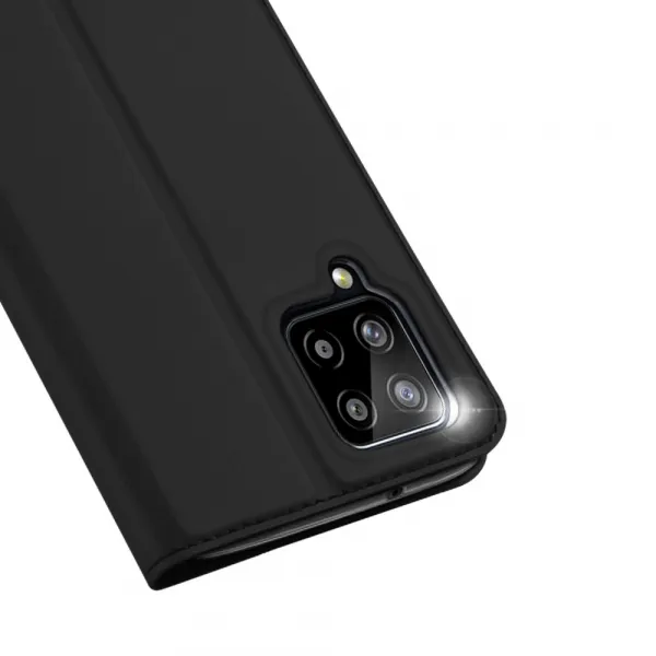 Dux Ducis Skin Pro knižkové kožené puzdro na Samsung Galaxy A22 4G, čierne