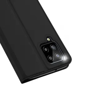 Dux Ducis Skin Pro knižkové kožené puzdro na Samsung Galaxy A22 4G, čierne