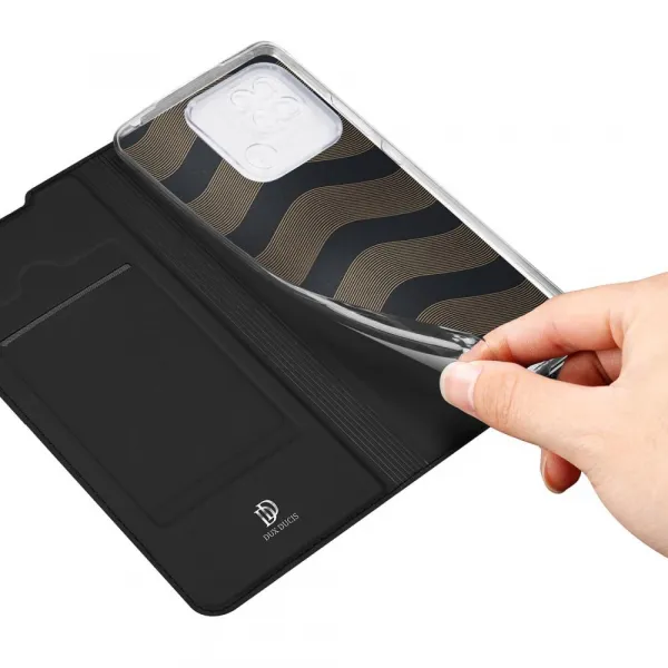 Dux Ducis Skin Pro knižkové kožené puzdro na Xiaomi Redmi 10C, zlaté