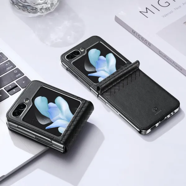 Dux Ducis Bril knižkové puzdro na Samsung Galaxy Z Flip 5 5G, čierne
