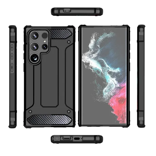 MG Hybrid Armor kryt na Samsung Galaxy S25 Ultra, čierny