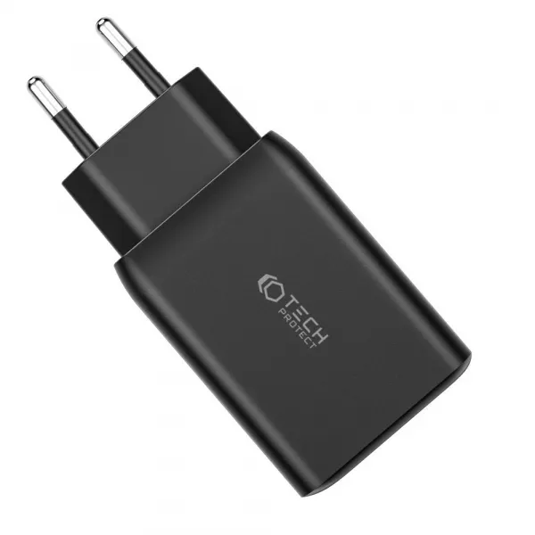 Tech-Protect Multi Port sieťová nabíjačka USB / 2x USB-C QC 65W, čierna