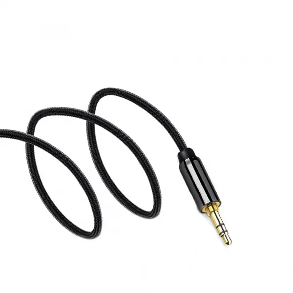 MG Angled audio kábel 3.5mm mini jack M/M 2m, čierny